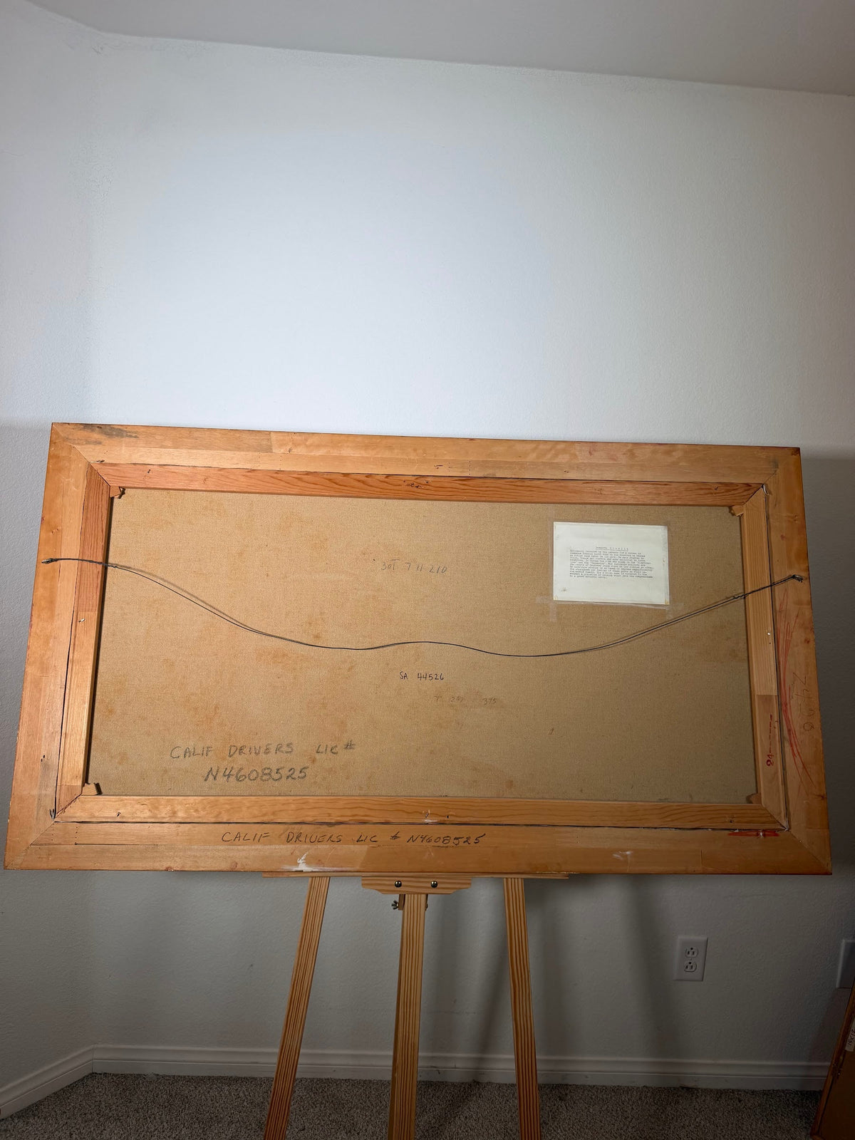 Lot 1015: L. Ginelli Original Oil Painting, Southern Italian Coastal Village, Ornate Gold Frame, 54 x 30 in