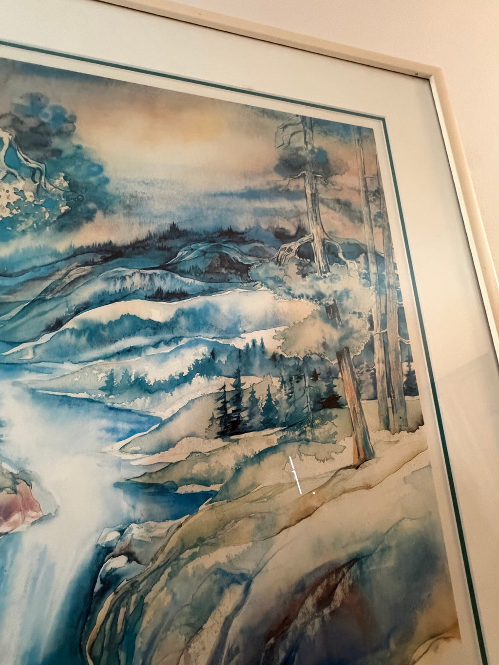 Lot 1017: Nature's Sanctuary Watercolor Art Print, Pencil Signed and Inscribed, 1998, Framed, 33 x 42 in
