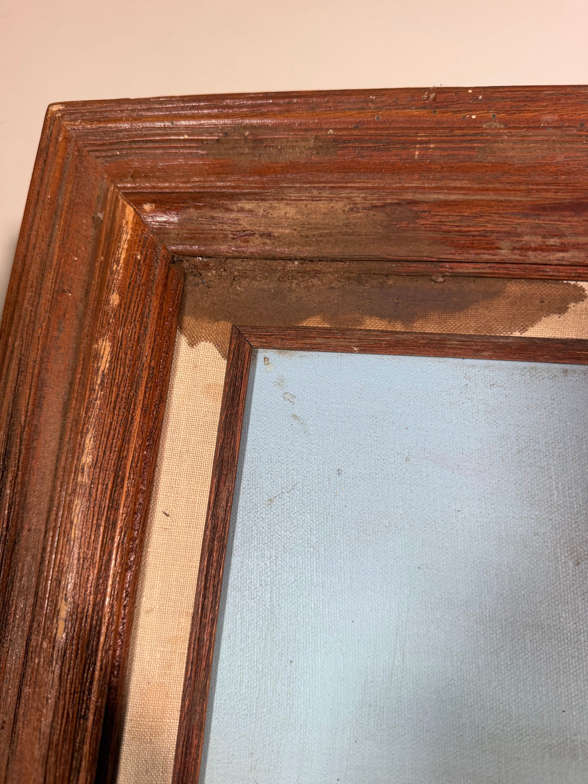 Lot 1018: Large Clipper Ship Oil Painting, Full Sail on Rolling Seas with Lighthouse, Signed, Wood Frame, 43 x 31 in