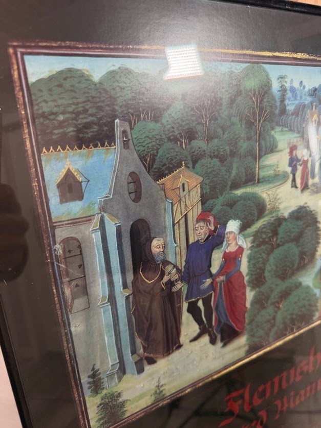 Lot 1022: Flemish Illuminated Manuscripts Exhibition Poster, J. Paul Getty Museum, Black Frame, 18 x 20 in