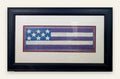 Lisa Seely American Flag Folk Art Print, Stars and Stripes, Matted and Framed, 25.5 x 15.5 in