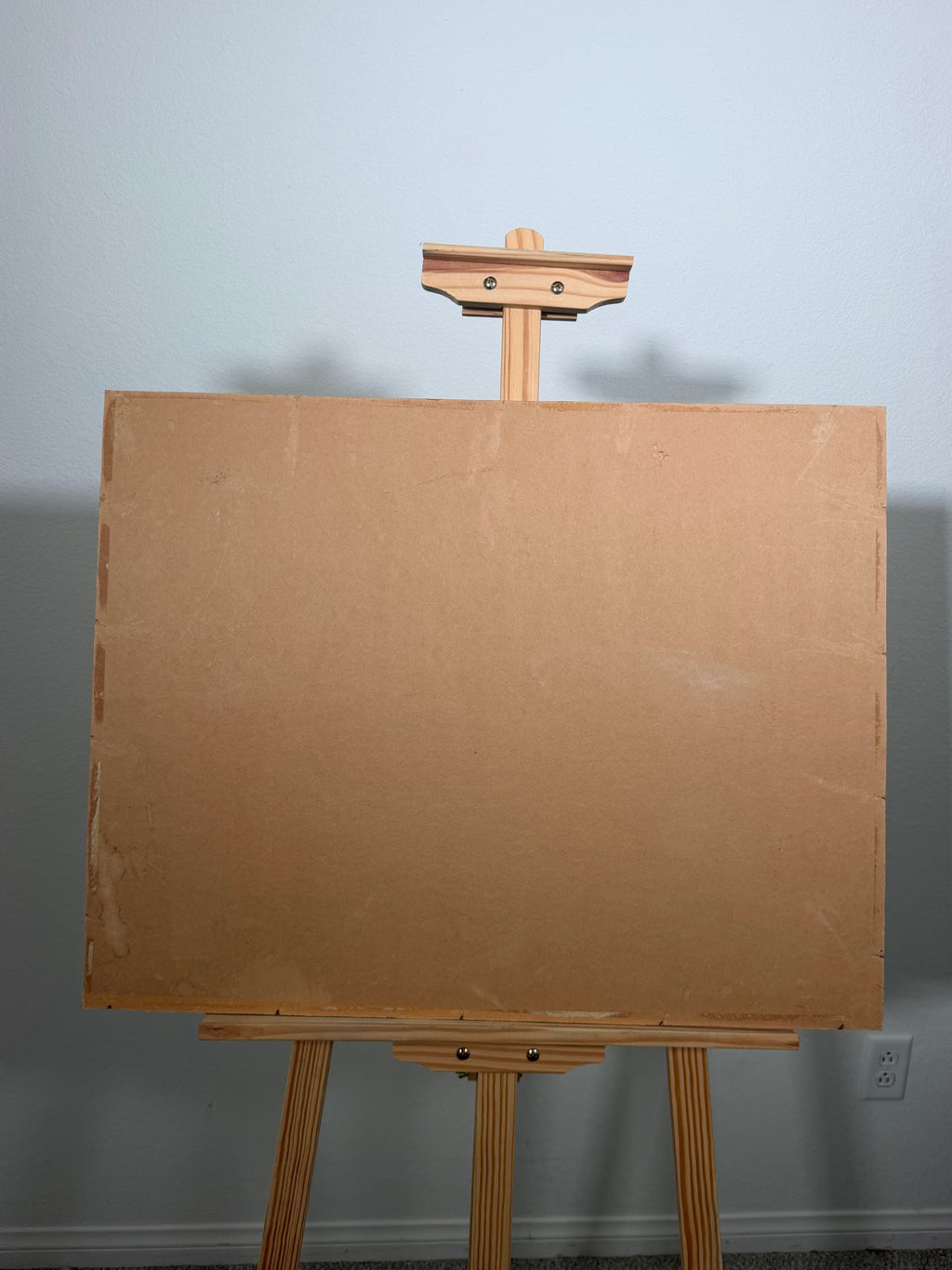 Lot 603: Mid Century Modern Golden Cityscape Painting, Skyline and Bridge at Sunset, 28 x 22 in