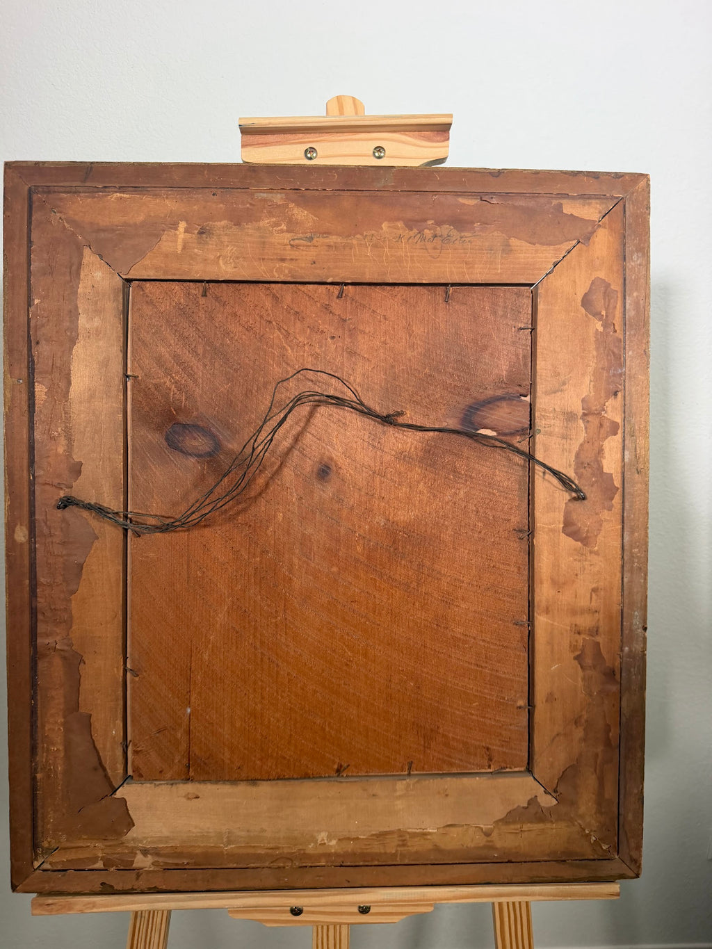 Lot 660: Antique Victorian Charcoal Portrait of a Young Woman, Oak and Gesso Frame, 22 x 25 in