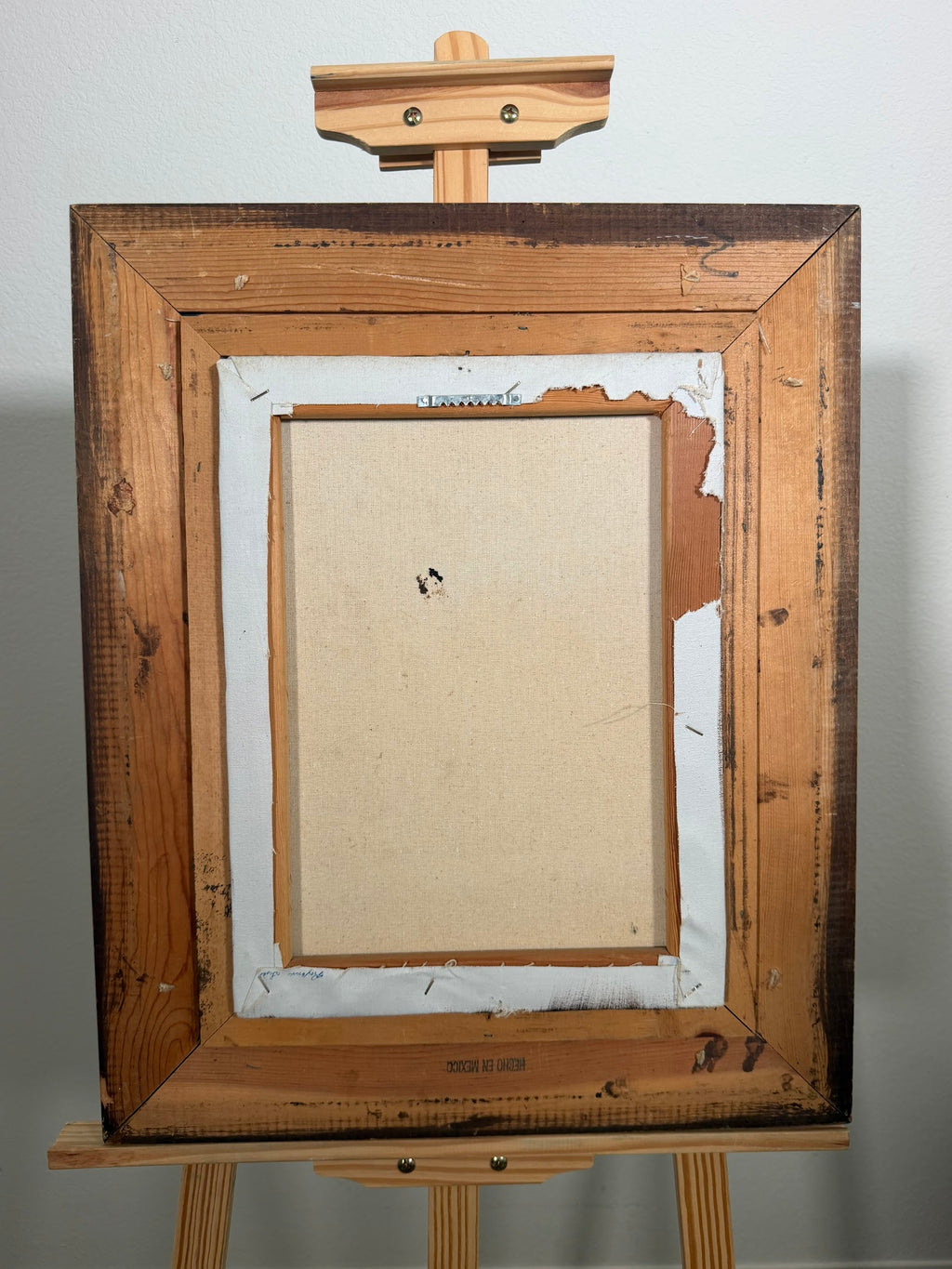Lot 681: Desmons Oil Painting, Tin Pail in Golden Wildflowers, Signed, Wood Frame, 19 x 23 in