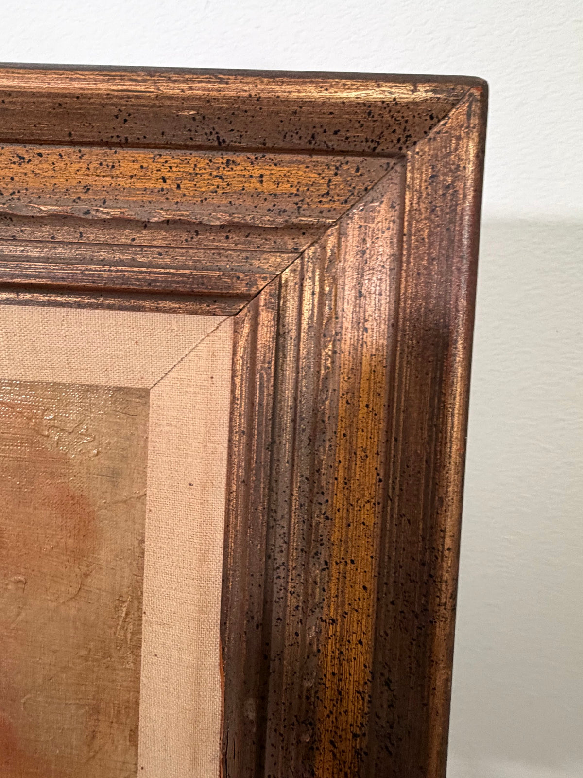Lot 682: Original Oil Portrait of Bearded Elder, Textured Canvas, Signed, Framed, 27.5 x 23 in
