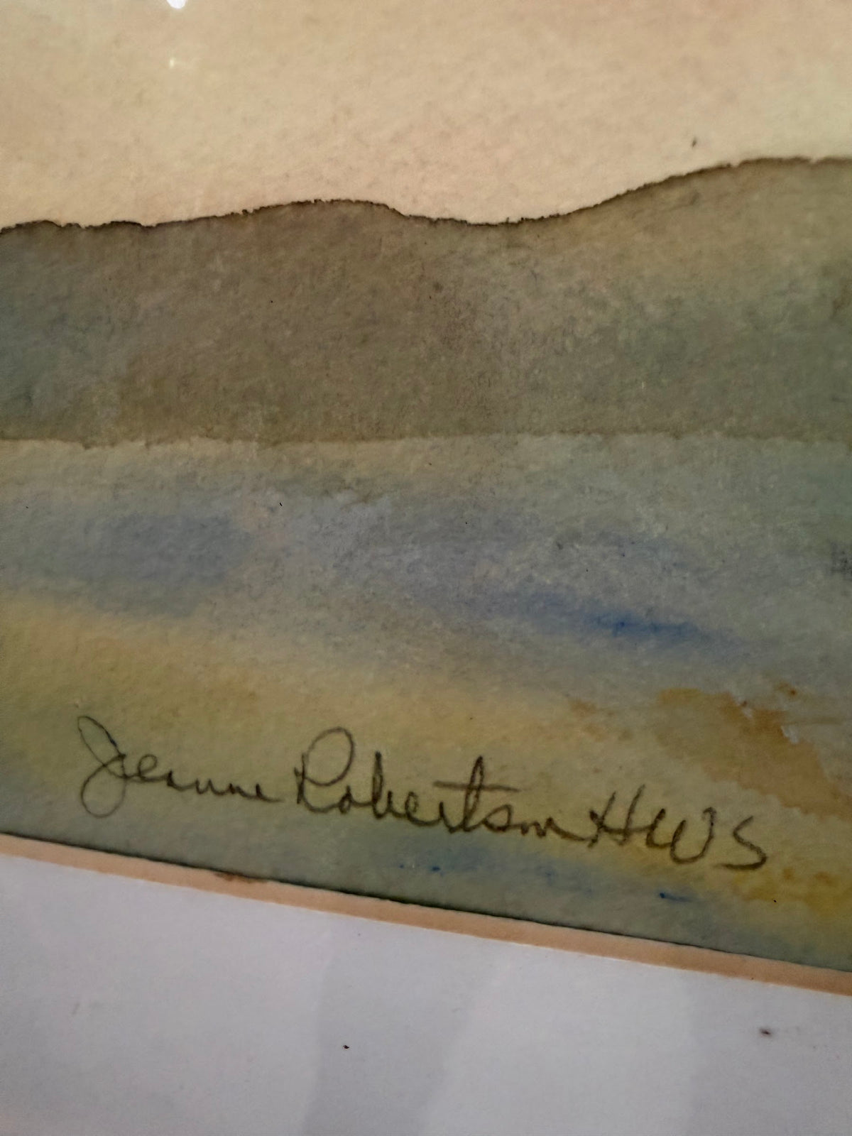 Jeanne Robertson HWS Original Watercolor, Two Girls on the Beach, Framed, 17 x 22 in