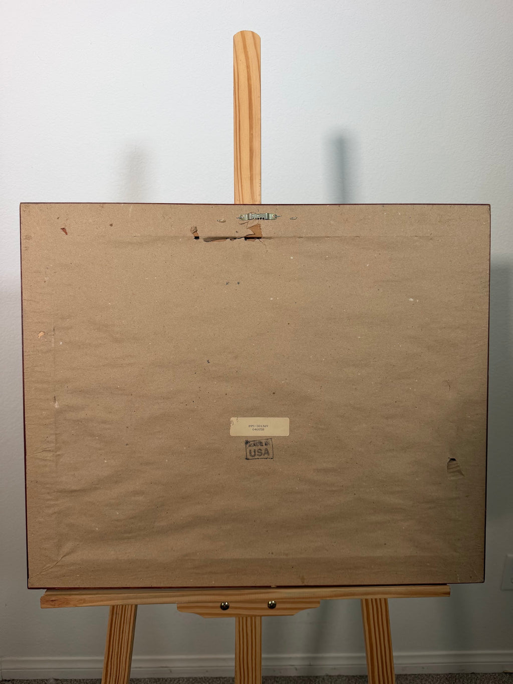 Two by Two Noah's Ark Print After Edward Hicks, Wood Frame with Title Plaque, 23 x 19.5 in