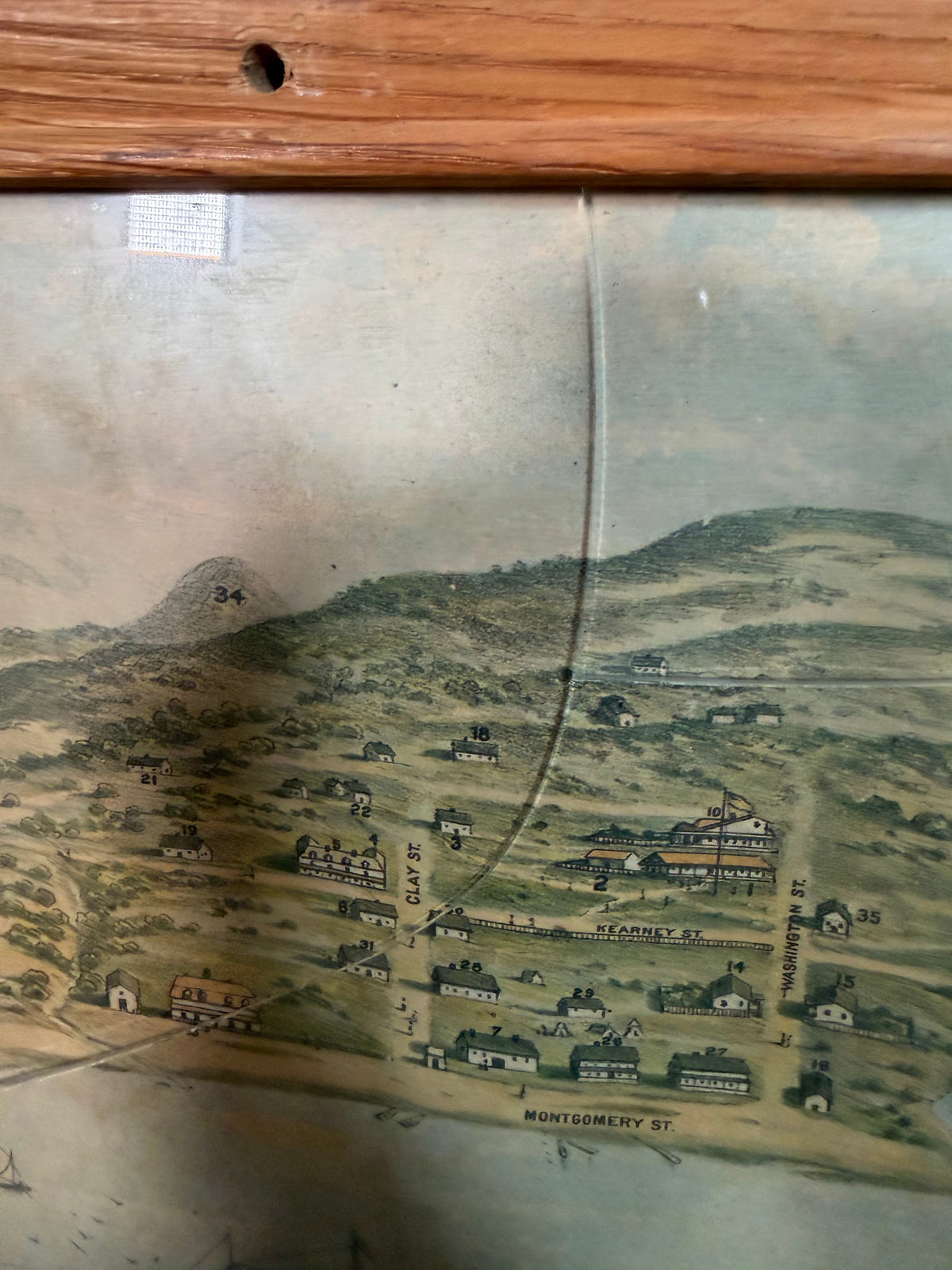 View of San Francisco, Formerly Yerba Buena, 1846-7 Historical Print, Framed, 15 x 12 in