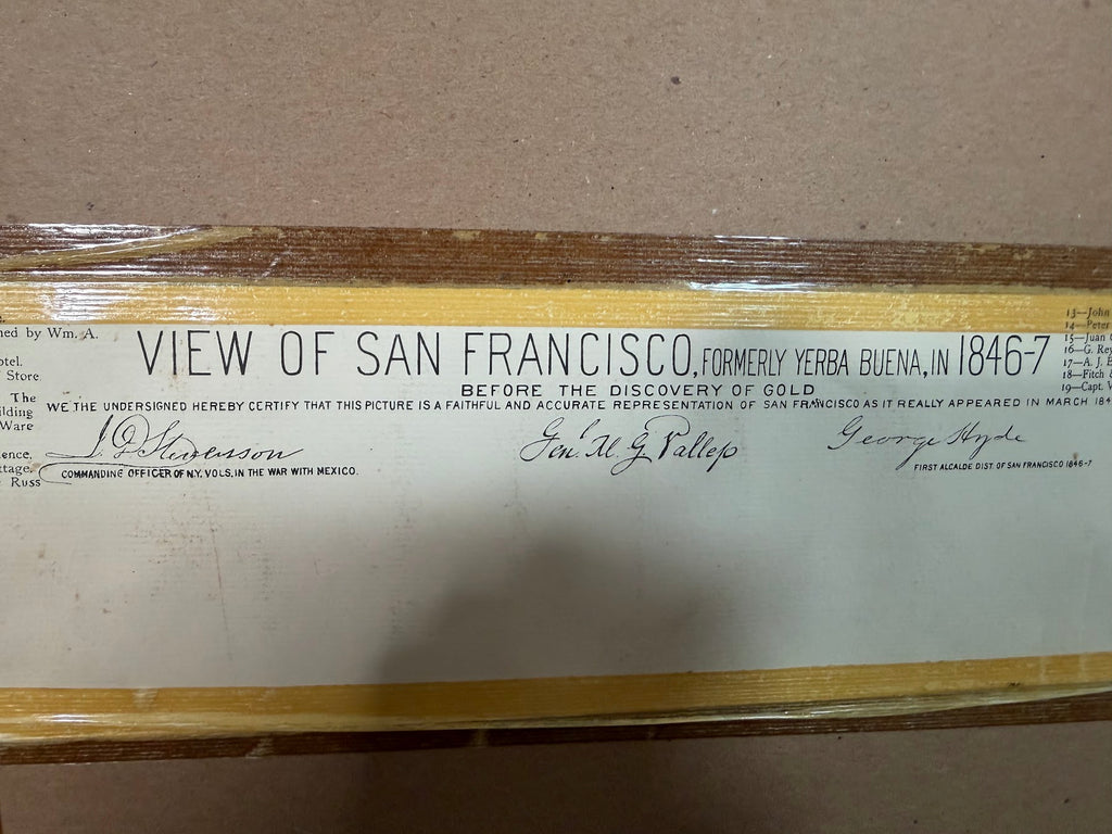 View of San Francisco, Formerly Yerba Buena, 1846-7 Historical Print, Framed, 15 x 12 in