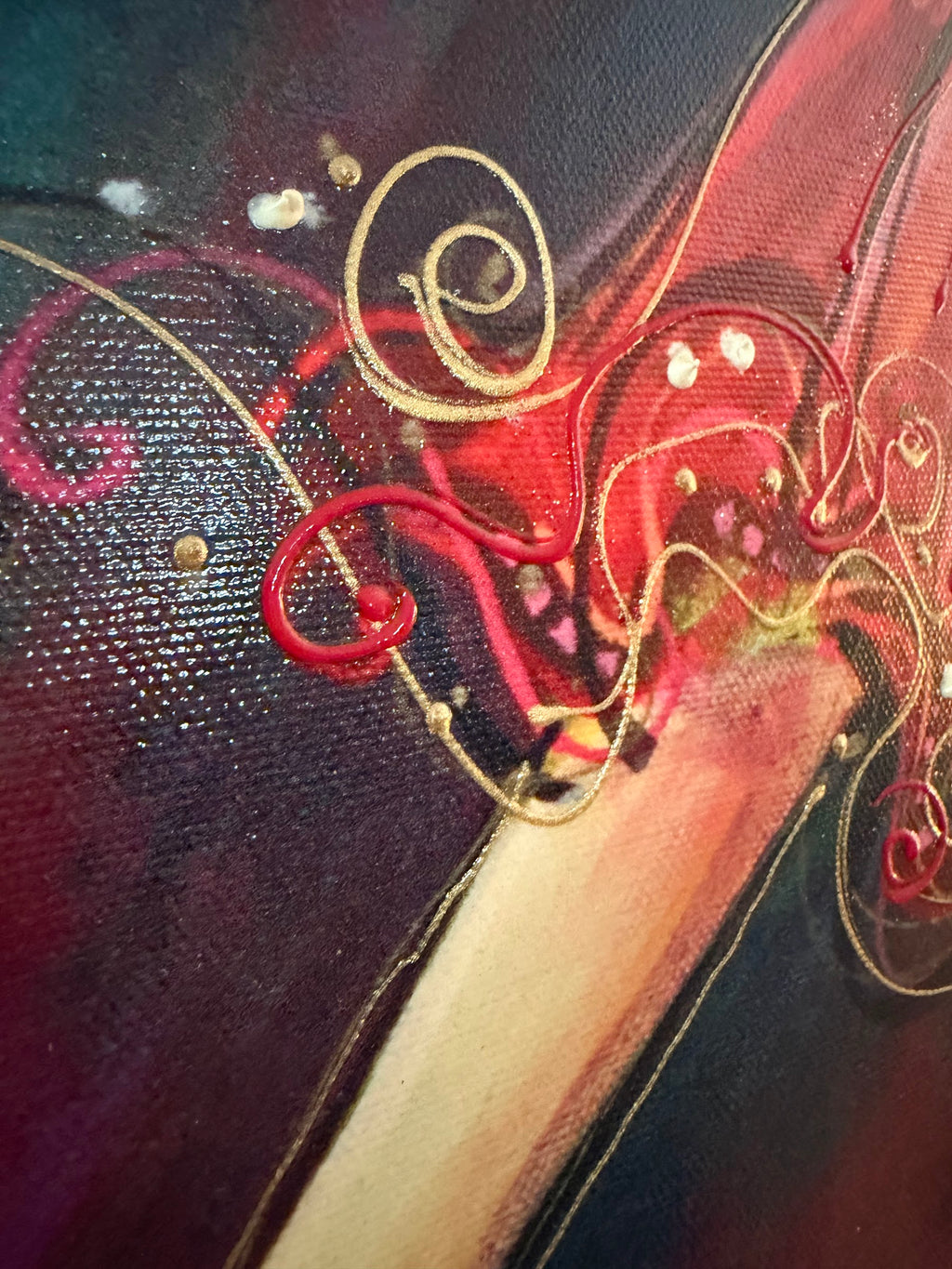 Gina Jrel Flamenco Passion, Signed and Numbered Limited Edition Giclee on Canvas, Hand Embellished, 30 x 40 in