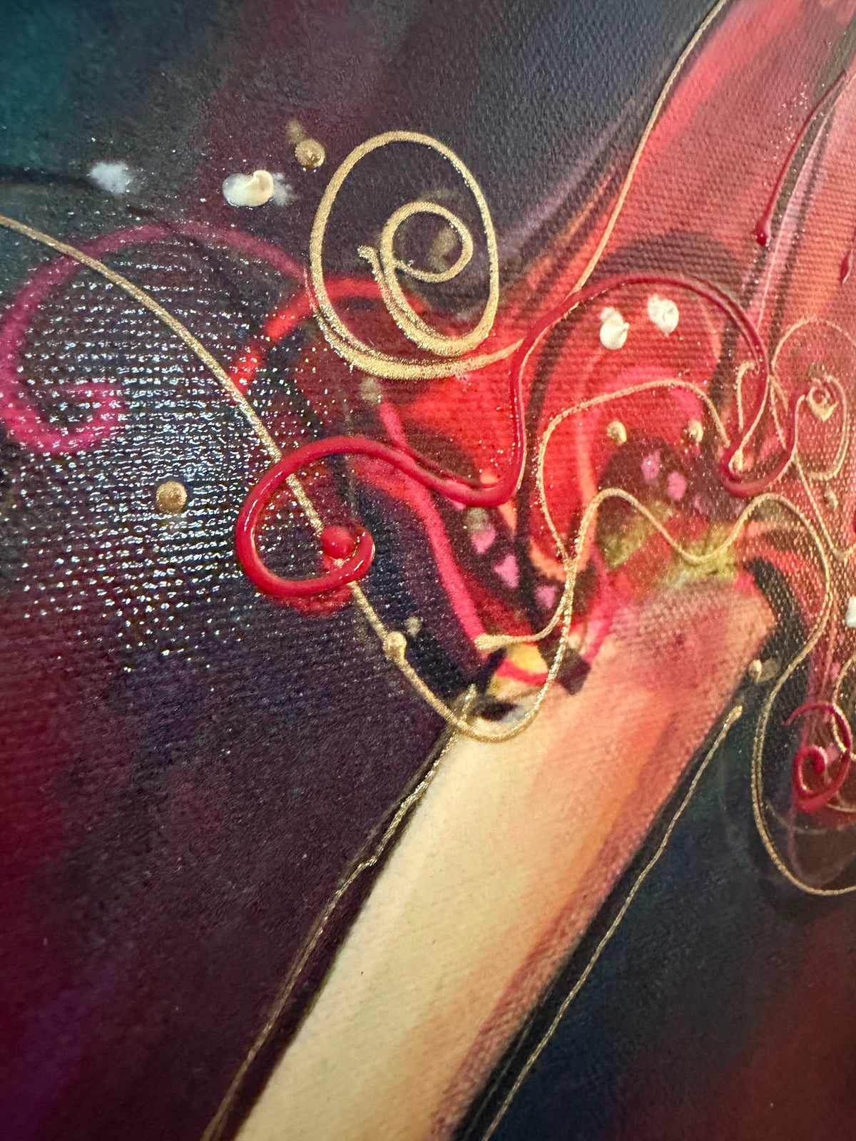 Gina Jrel Flamenco Passion, Signed and Numbered Limited Edition Giclee on Canvas, Hand Embellished, 30 x 40 in