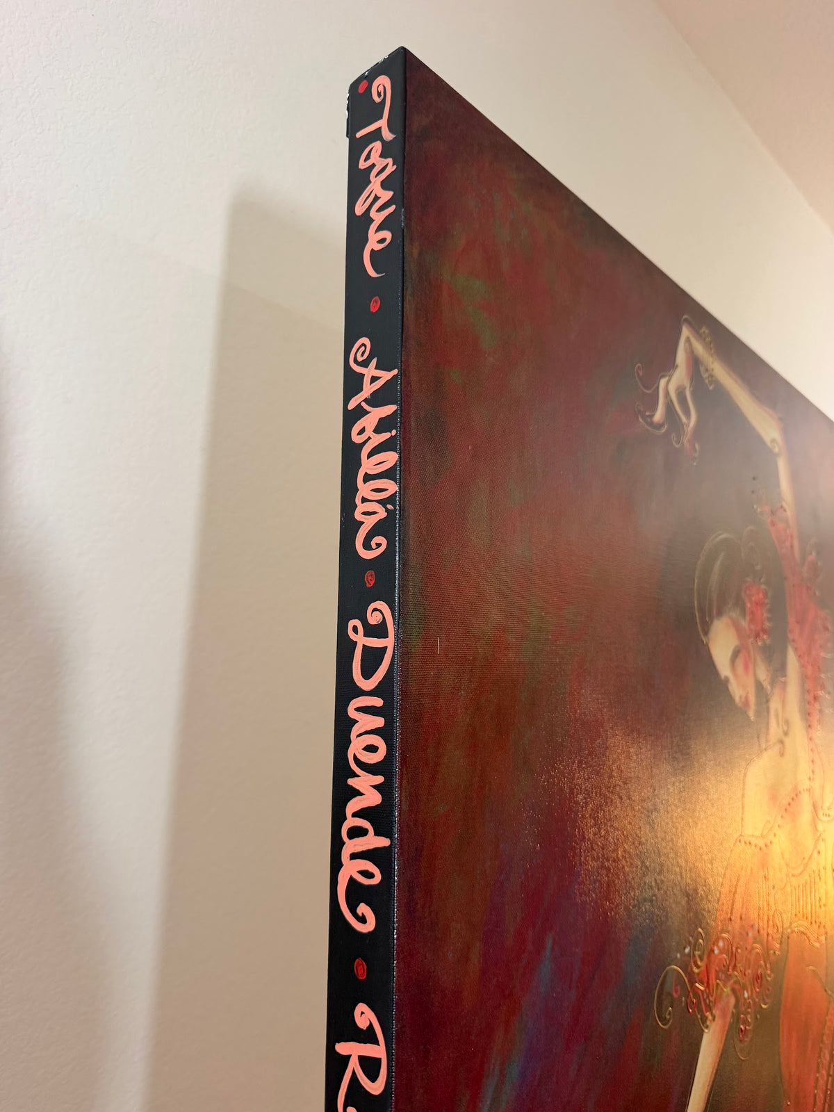Gina Jrel Flamenco Passion, Signed and Numbered Limited Edition Giclee on Canvas, Hand Embellished, 30 x 40 in