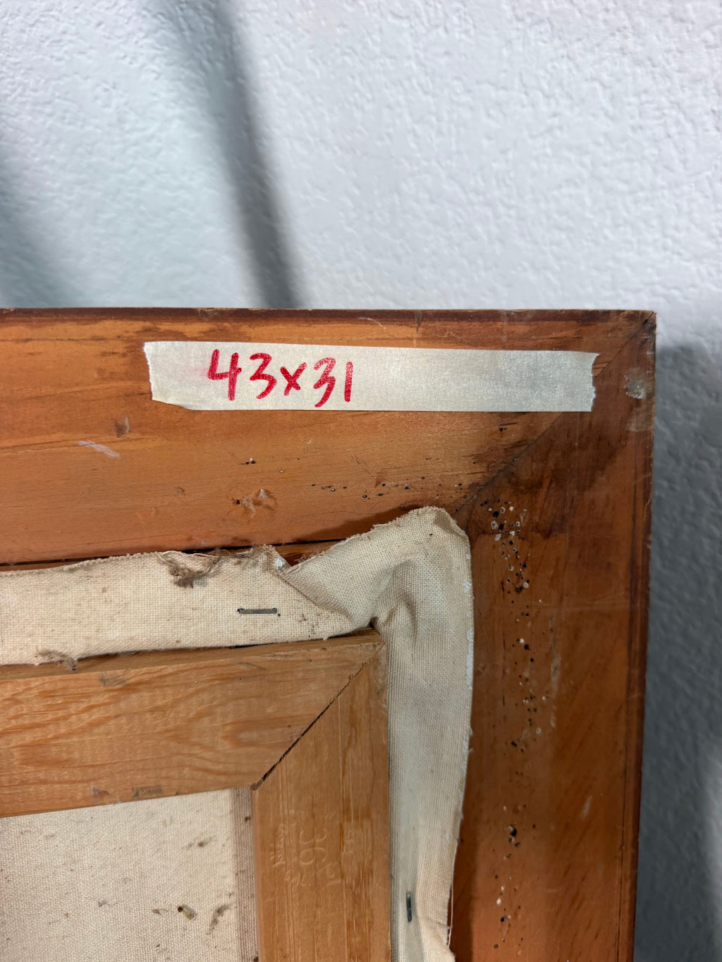 Lot 1025: Harbor Oil Painting, Fishing Boats and Old Waterfront Buildings, Signed Karlson, Walnut Frame with Linen Liner, 43 x 31 in